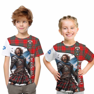 Cheyne Crest Tartan Kid T-Shirt Inspired by the Freedom of Scottish Warrior