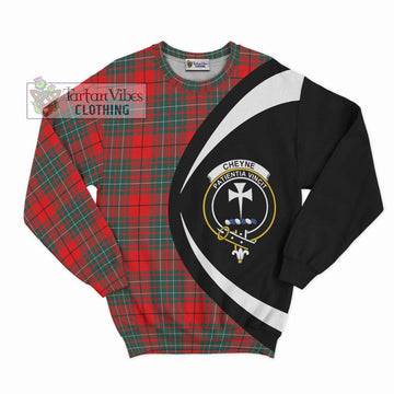 Cheyne Tartan Sweatshirt with Family Crest Circle Style