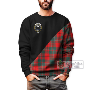 Cheyne Tartan Sweatshirt with Family Crest and Military Logo Style