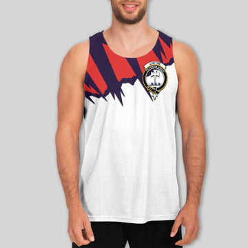 Cheyne Clan Crest Men's Tank Top with Retro Sport Style Men - 2D-tartanvibesclothing