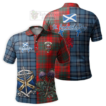 Cheyne Tartan Polo Shirt Happy St. Andrew's Day Half Tartan Style