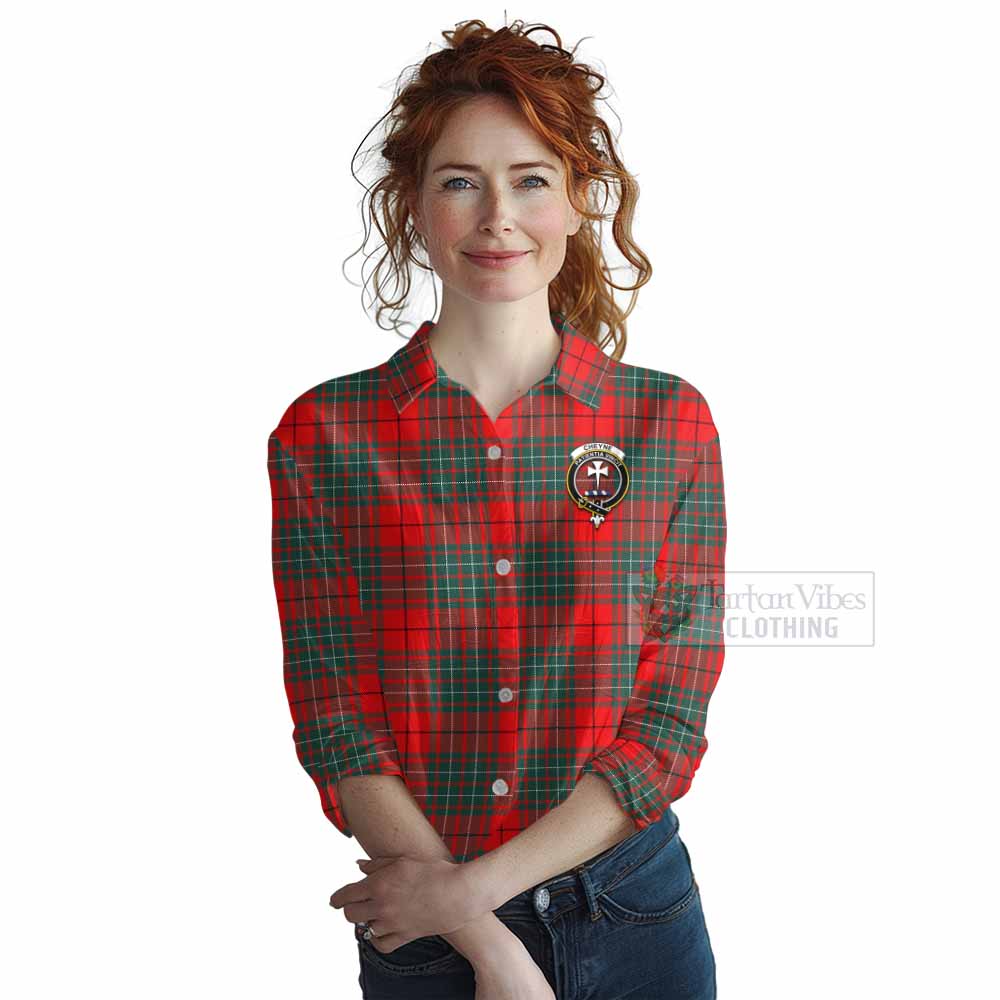 Tartan Vibes Clothing Cheyne Tartan Women's Casual Shirt with Family Crest DNA In Me Style