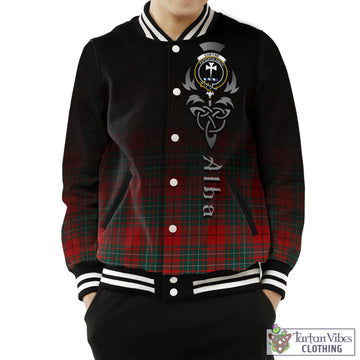 Cheyne Tartan Baseball Jacket Featuring Alba Gu Brath Family Crest Celtic Inspired