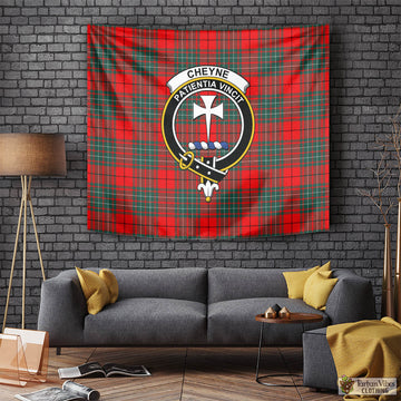 Cheyne Tartan Tapestry Wall Hanging and Home Decor for Room with Family Crest