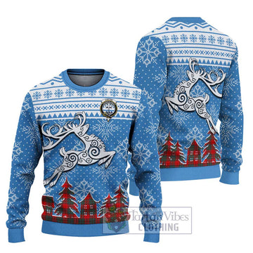 Cheyne Clan Christmas Ugly Sweater with Tartan and Celtic Reindeer Style