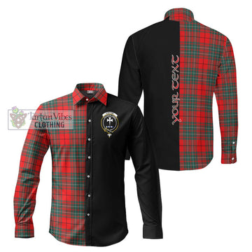 Cheyne Tartan Long Sleeve Button Shirt with Family Crest and Half Of Me Style