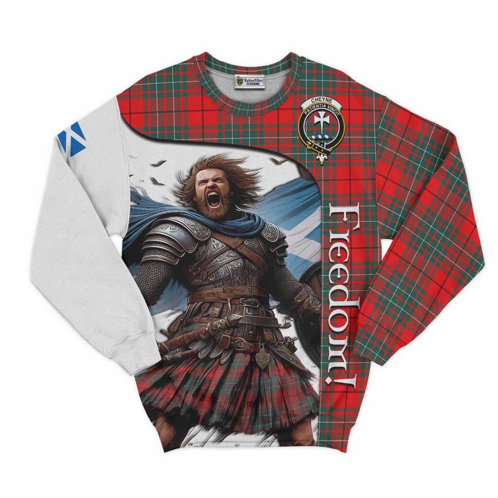 Tartan Vibes Clothing Cheyne Crest Tartan Sweatshirt Inspired by the Freedom of Scottish Warrior