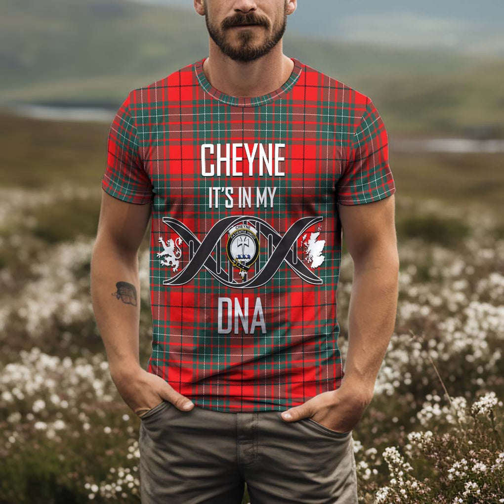 Cheyne Tartan T-Shirt with Family Crest DNA In Me Style Kid's Shirt - Tartan Vibes Clothing