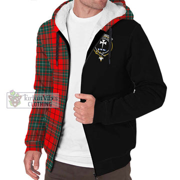 Cheyne Tartan Sherpa Hoodie with Family Crest and Half Of Me Style