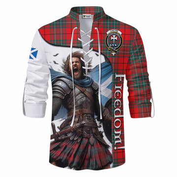 Cheyne Crest Tartan Ghillie Kilt Shirt Inspired by the Freedom of Scottish Warrior