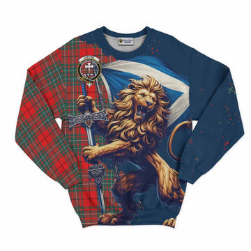 Cheyne Tartan Family Crest Sweatshirt with Scottish Majestic Lion