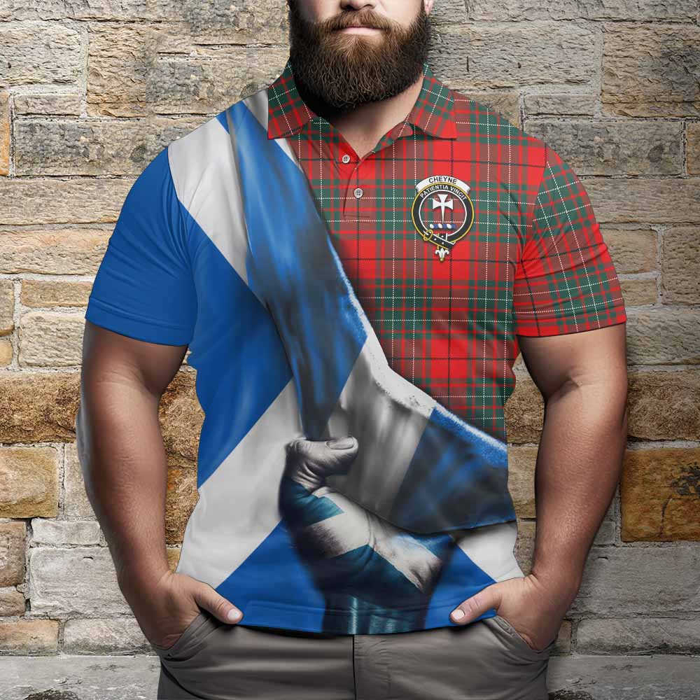 Tartan Vibes Clothing Cheyne Tartan Polo Shirt with Family Crest Scotland Patriotic Style