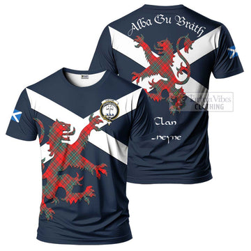 Cheyne Tartan Lion Rampant T-Shirt Proudly Display Your Heritage with Alba Gu Brath and Clan Name