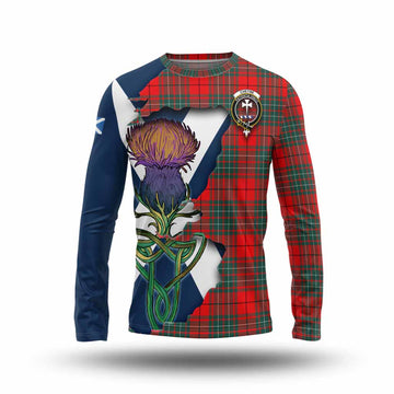 Cheyne Tartan Family Crest Long Sleeve T-Shirt Scottish Thistle Celtic Inspired Unisex - Tartan Vibes Clothing
