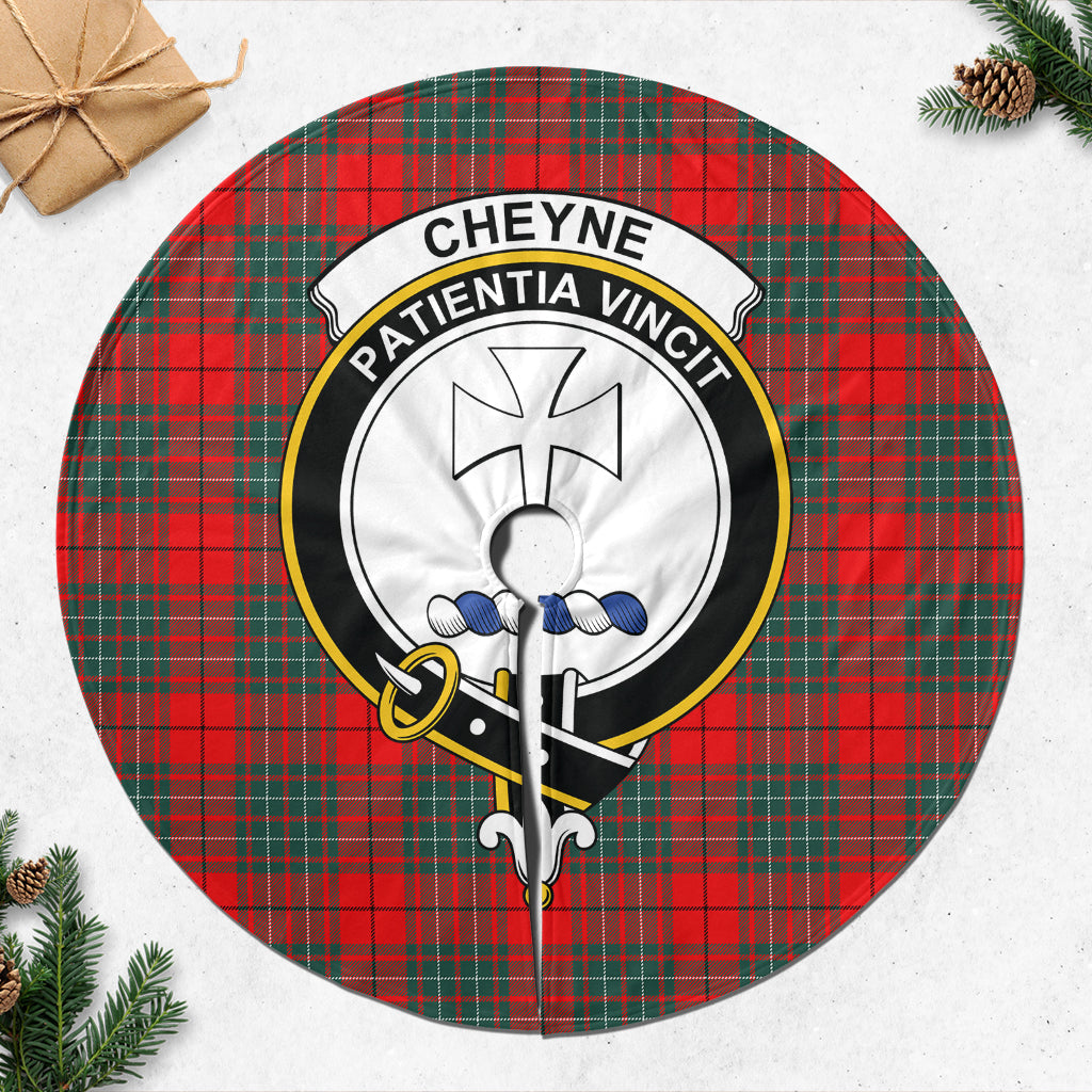 Cheyne Tartan Christmas Tree Skirt with Family Crest - Tartanvibesclothing