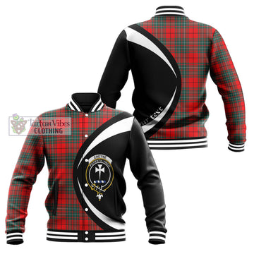 Cheyne Tartan Baseball Jacket with Family Crest Circle Style