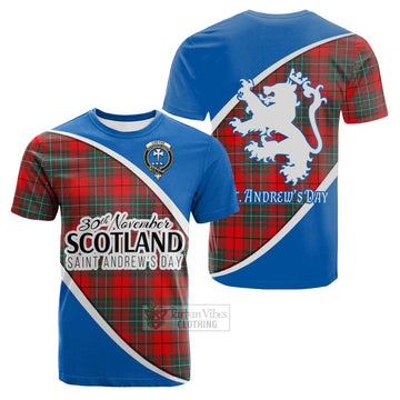 Cheyne Family Crest Tartan Cotton T-shirt Celebrate Saint Andrew's Day in Style