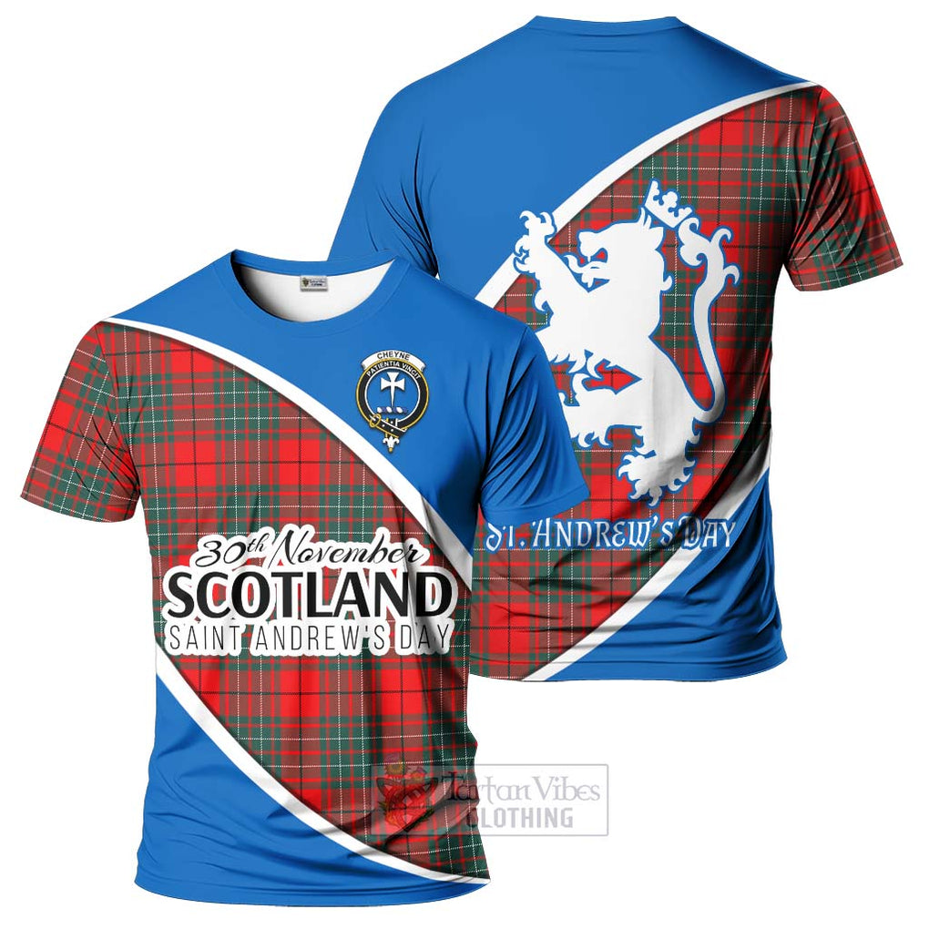 Tartan Vibes Clothing Cheyne Family Crest Tartan T-Shirt Celebrate Saint Andrew's Day in Style