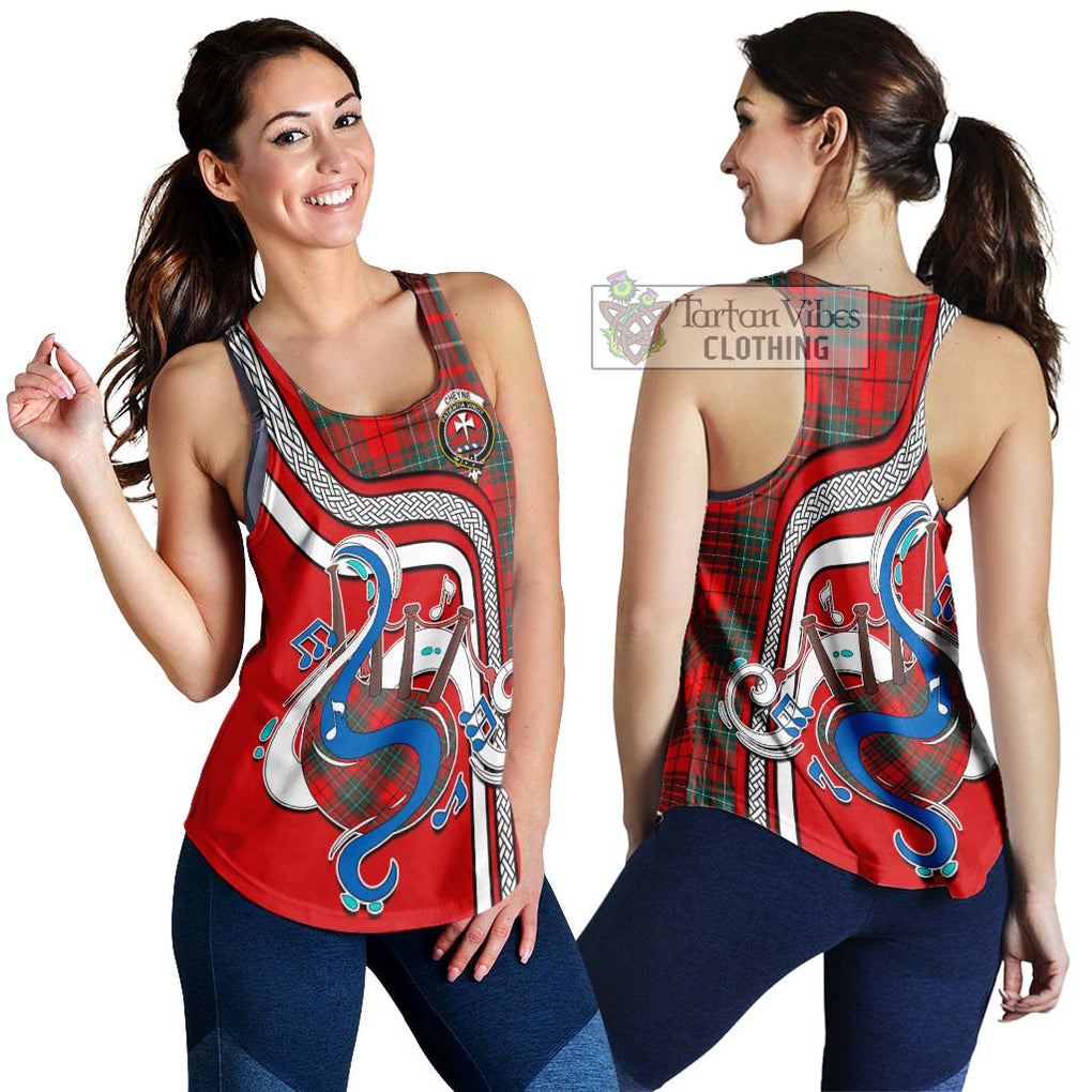 Cheyne Tartan Women's Racerback Tanks with Epic Bagpipe Style 4XL - Tartanvibesclothing Shop