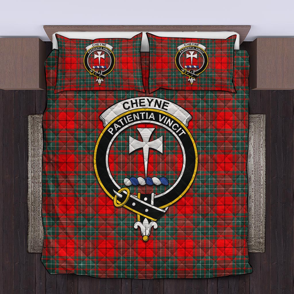 Cheyne Tartan Quilt Bed Set with Family Crest Twin - Tartan Vibes Clothing