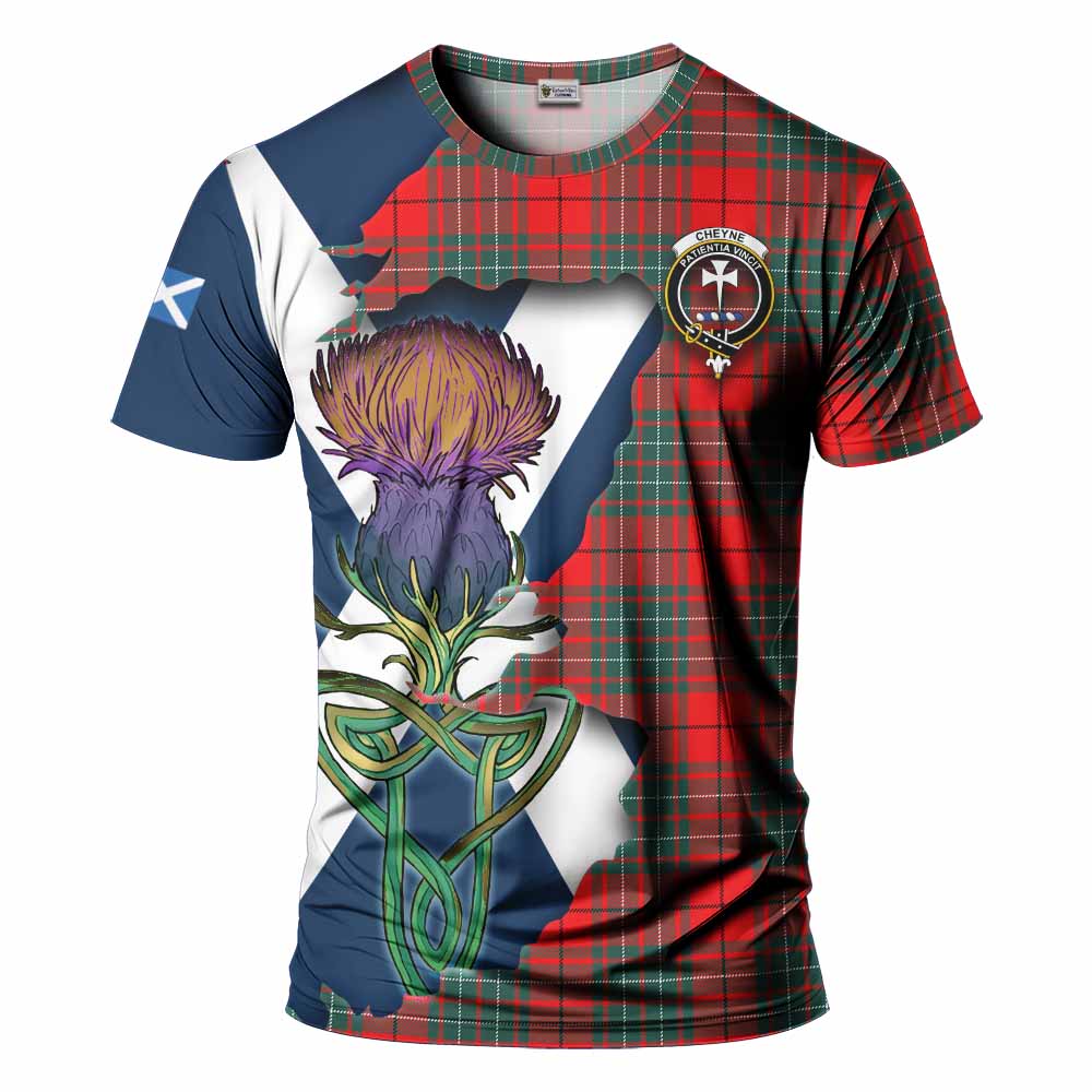 Cheyne Tartan Family Crest T-Shirt Scottish Thistle Celtic Inspired Kid's Shirt - Tartan Vibes Clothing