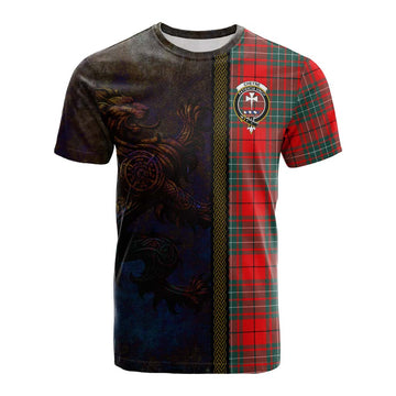 Cheyne Tartan Family Crest Cotton T-shirt Alba Gu Brath Be Brave Lion Ancient Style Kid's Shirt - Tartan Vibes Clothing