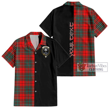 Cheyne Tartan Short Sleeve Button Shirt with Family Crest and Half Of Me Style