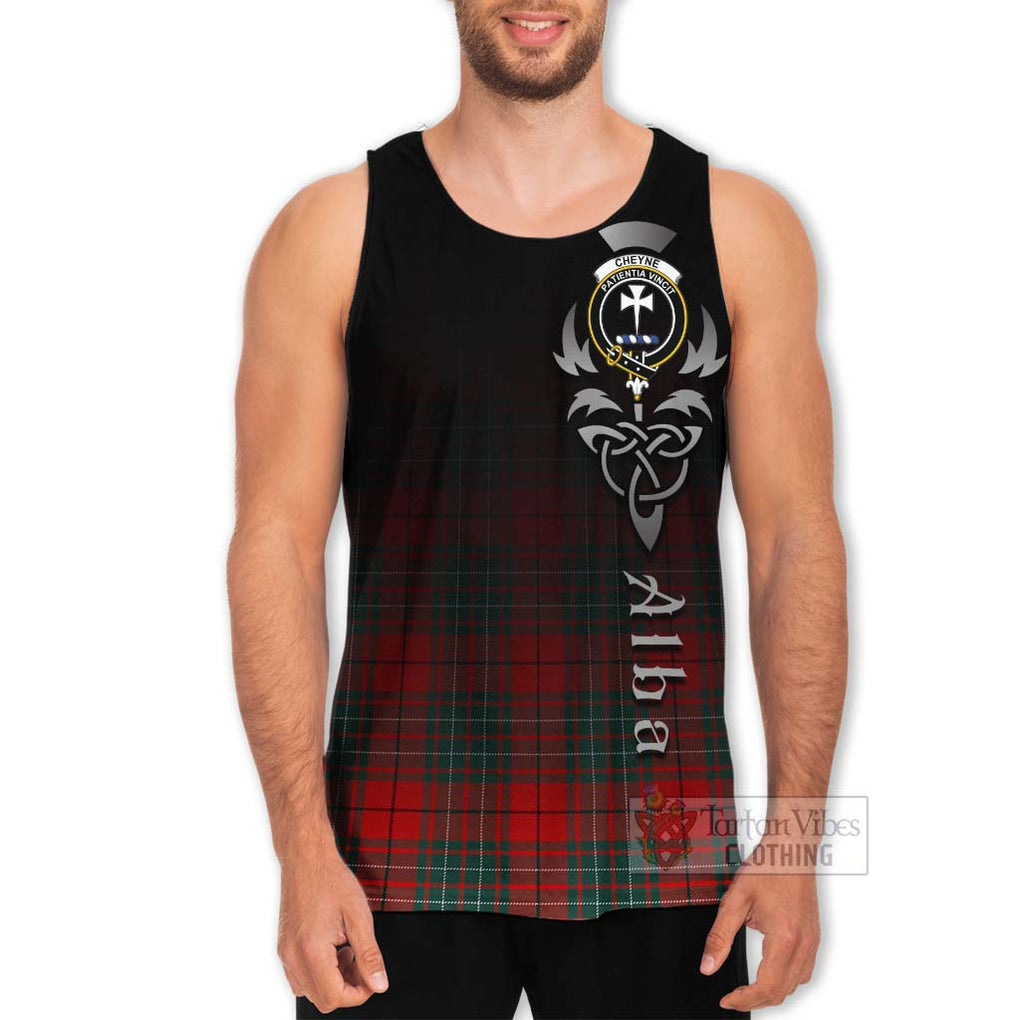 Tartan Vibes Clothing Cheyne Tartan Men's Tank Top Featuring Alba Gu Brath Family Crest Celtic Inspired