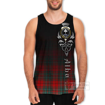 Cheyne Tartan Men's Tank Top Featuring Alba Gu Brath Family Crest Celtic Inspired