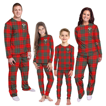 Cheyne Tartan Pajamas Family Set with Family Crest