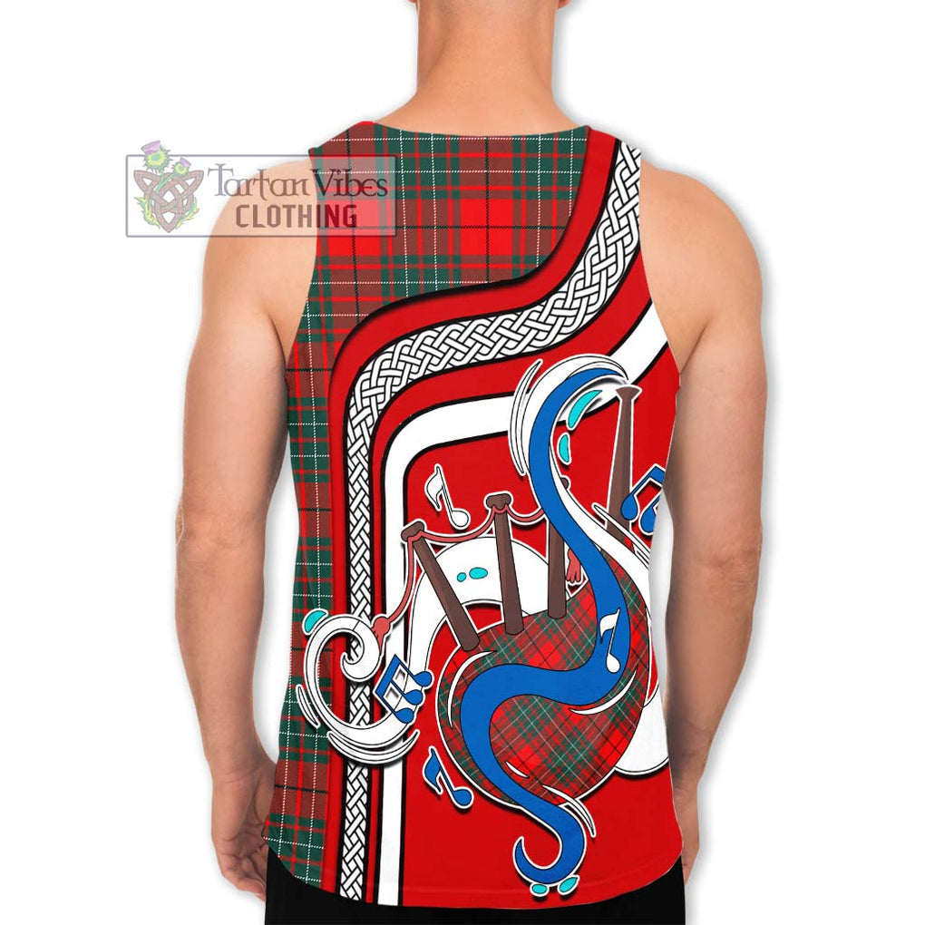 Cheyne Tartan Men's Tank Top with Epic Bagpipe Style - Tartanvibesclothing Shop