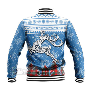 Cheyne Clan Christmas Baseball Jacket Celtic Reindeer Style