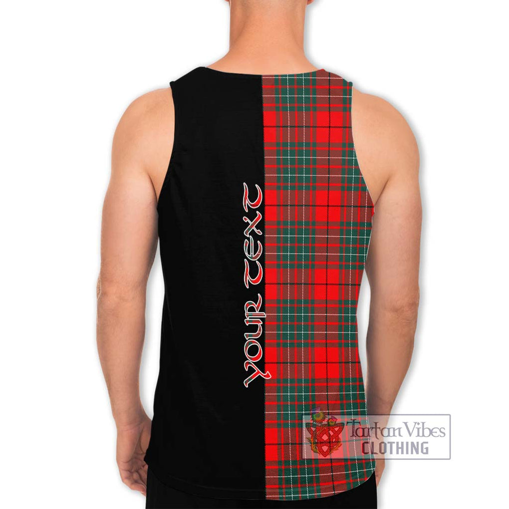 Cheyne Tartan Men's Tank Top with Family Crest and Half Of Me Style - Tartanvibesclothing Shop