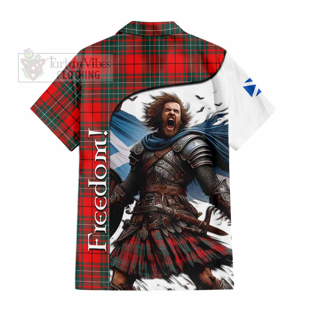 Tartan Vibes Clothing Cheyne Crest Tartan Short Sleeve Button Shirt Inspired by the Freedom of Scottish Warrior