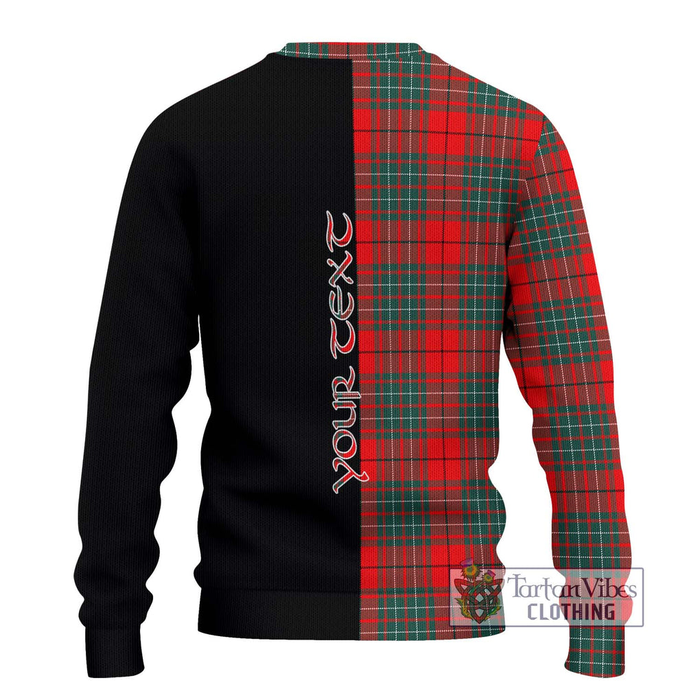 Cheyne Tartan Knitted Sweater with Family Crest and Half Of Me Style - Tartanvibesclothing Shop