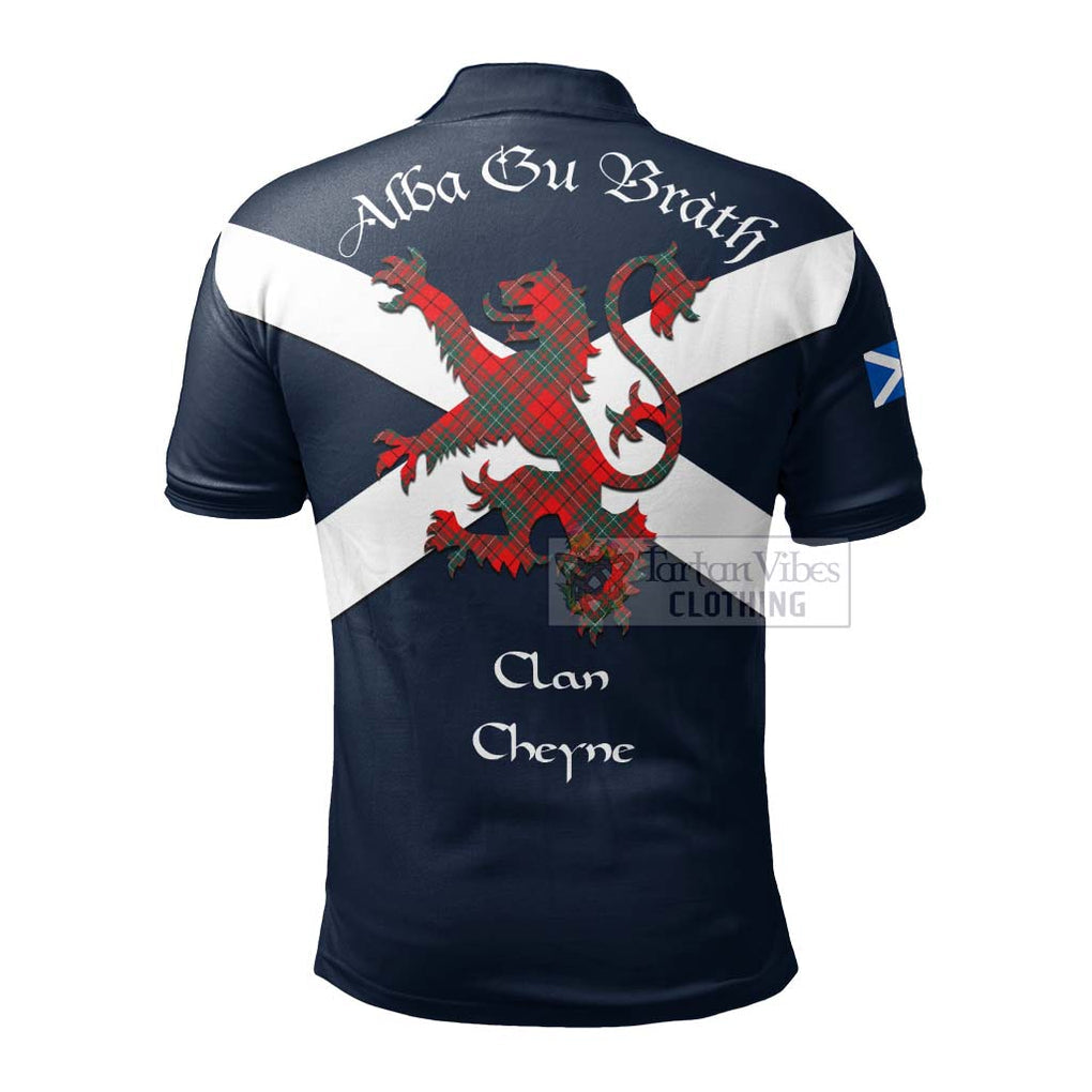 Tartan Vibes Clothing Cheyne Tartan Lion Rampant Polo Shirt – Proudly Display Your Heritage with Alba Gu Brath and Clan Name