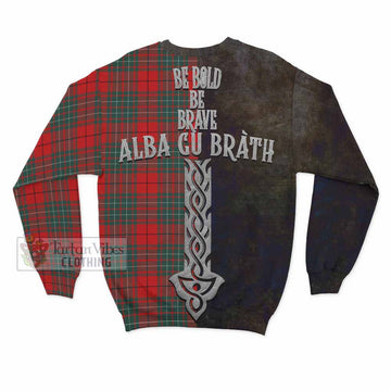 Cheyne Tartan Family Crest Sweatshirt Alba Gu Brath Be Brave Lion Ancient Style - Tartan Vibes Clothing