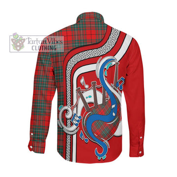 Cheyne Tartan Long Sleeve Button Shirt with Epic Bagpipe Style