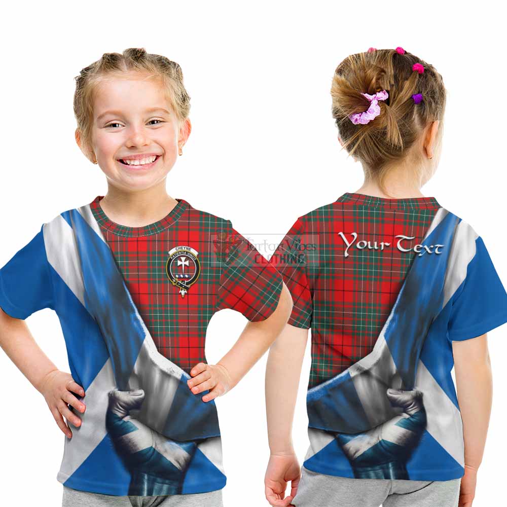 Tartan Vibes Clothing Cheyne Tartan Kid T-Shirt with Family Crest Scotland Patriotic Style