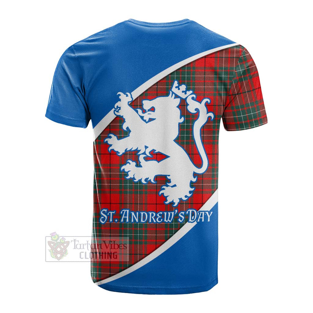 Tartan Vibes Clothing Cheyne Family Crest Tartan Cotton T-shirt Celebrate Saint Andrew's Day in Style