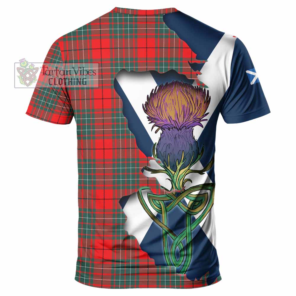 Cheyne Tartan Family Crest T-Shirt Scottish Thistle Celtic Inspired - Tartan Vibes Clothing