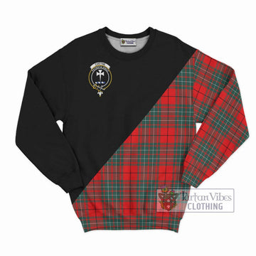 Cheyne Tartan Sweatshirt with Family Crest and Military Logo Style