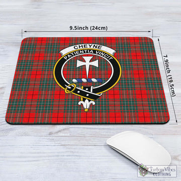 Cheyne Tartan Mouse Pad with Family Crest