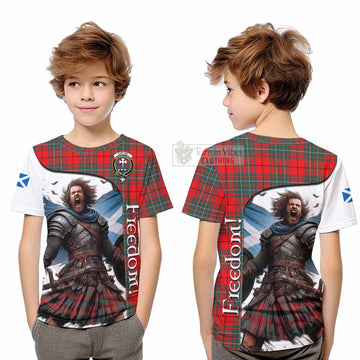 Cheyne Crest Tartan Kid T-Shirt Inspired by the Freedom of Scottish Warrior