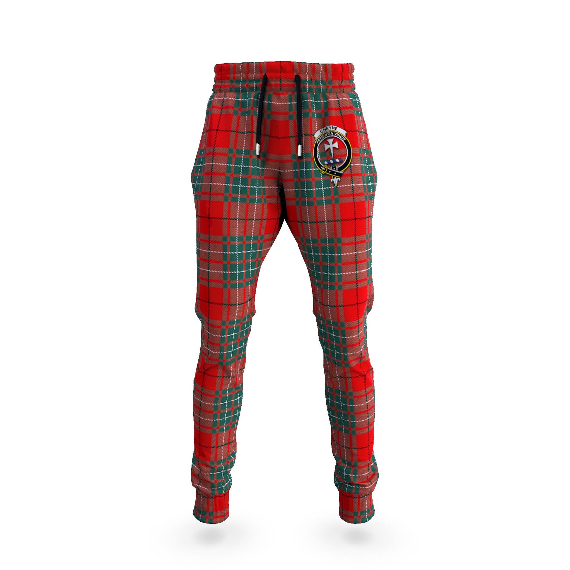 Cheyne Tartan Joggers Pants with Family Crest 5XL - Tartan Vibes Clothing