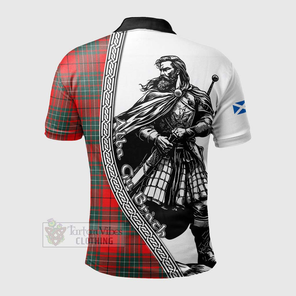 Tartan Vibes Clothing Cheyne Tartan Clan Crest Polo Shirt with Highlander Warrior Celtic Style