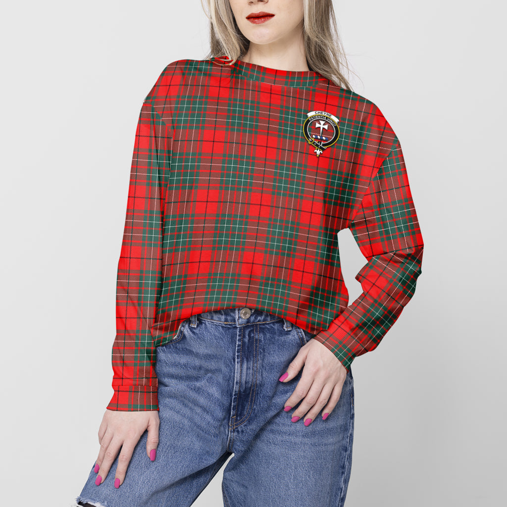 Cheyne Tartan Sweatshirt with Family Crest - Tartan Vibes Clothing