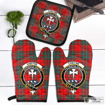 Cheyne Tartan Combo Oven Mitt & Pot-Holder with Family Crest