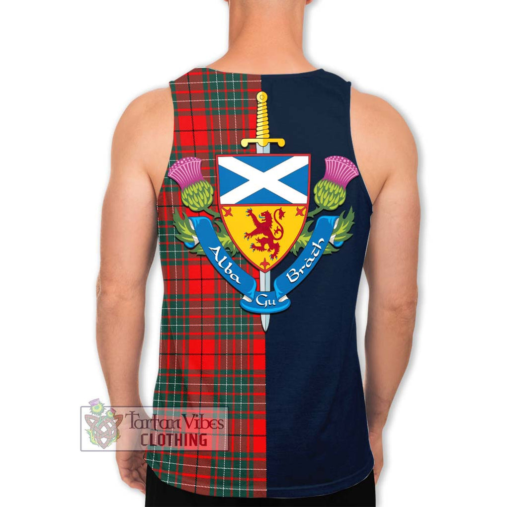 Tartan Vibes Clothing Cheyne Tartan Men's Tank Top with Scottish Lion Royal Arm Half Style