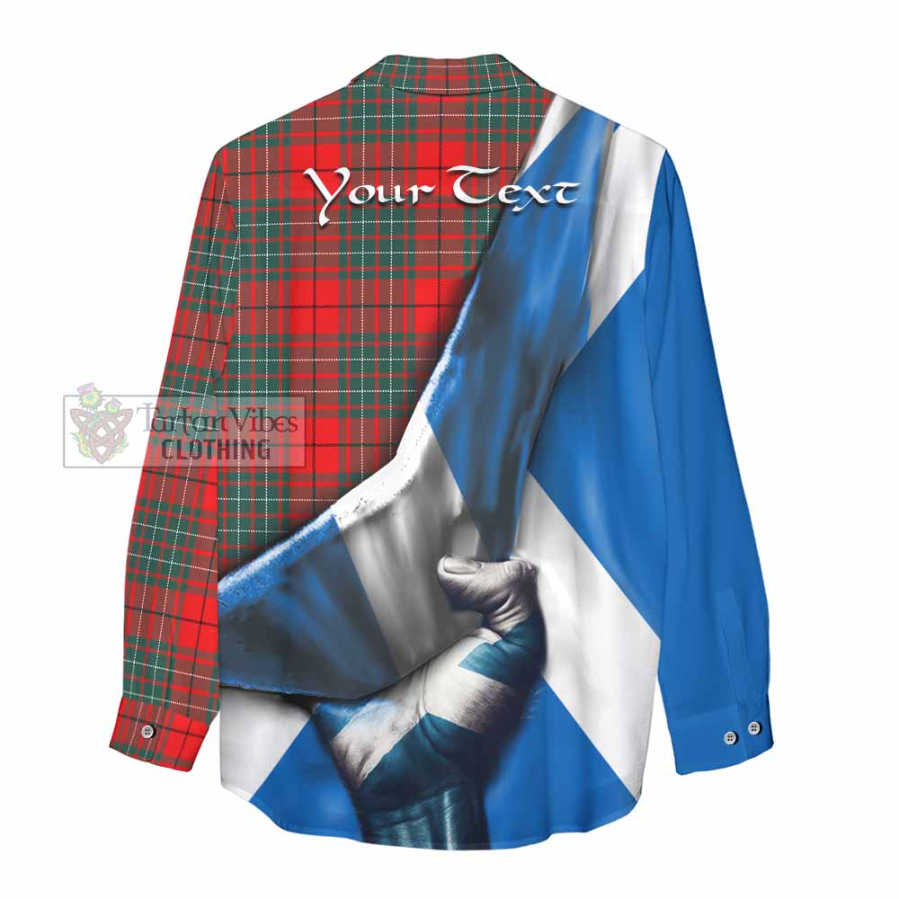 Tartan Vibes Clothing Cheyne Tartan Women's Casual Shirt with Family Crest Scotland Patriotic Style